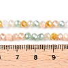 Electroplate Glass Beads Strands GLAA-T023-B16-03-4