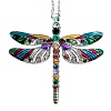 New Vintage Luxury Praise Water Diamond Drop Glazed Dragonfly Necklace UK1474-1-1
