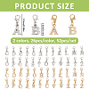 52Pcs 2 Colors Alloy Rhinestone Pendant Decorations HJEW-FH00323-2