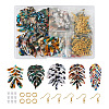 DIY Monstera Leaf Dangle Earring Making Kits DIY-BY0001-38-1