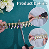 2Yards Iron & Glass Beaded Trim Garland Strand OCOR-ME0001-70-3