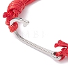 Fish Hook Shape 304 Stainless Steel Link Braclet BJEW-JB09817-03-3