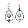 Alloy Synthetic Turquoise Dangle Earrings FS-WG48C4B-02-1