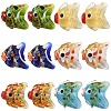 6Pcs 6 Colors Handmade Lampwork Beads LAMP-YW0004-24-1