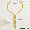 Exaggerated Brass Lariat Necklaces FB4950-1-1