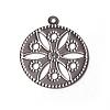 Tarnish Resistant 201 Stainless Steel Filigree Pendants STAS-O092-22-2