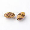 Imitation Wood Acrylic Beads X-SACR-Q186-21-2