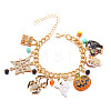 Halloween Alloy Enamel Charm Bracelets FS-WG2C6A9-01-5
