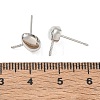 Brass Stud Earring Findings KK-CBABAE6-03P-3
