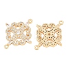 Brass Micro Pave Clear Cubic Zirconia Connector Charms CU-CBA7BFE-03E-G-2