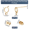 20Pcs Brass Ring Stud Earring Findings KK-BBC0008-18-2