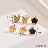 Stainless Steel Flower Butterfly Clover Stud Earring Sets NE4706-5