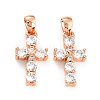 Brass Micro Pave Cubic Zirconia Pendant LS-ZIRC-P089-21RG-2