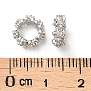 Brass Micro Pave Cubic Zirconia European Style Beads KK-P239-30B-P-3