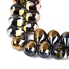 Electroplate Baking Paint Transparent Glass Beads Strands GL-N005-02A-C05-3