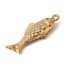 304 Stainless Steel Enamel Fish Connector Charms STAS-B128-55G-01-2