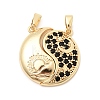 Valentine's Day Brass Micro Pave Cubic Zirconia Split Pendants LS-KK-H251-01B-G-1