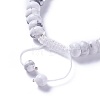 Adjustable Natural Howlite Braided Bead Bracelets BJEW-F369-A08-3