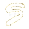 Brass Paperclip Chain Necklaces NJEW-A042-17G-03-2