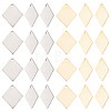 120Pcs 2 Colors 201 Stainless Steel Pendants STAS-BBC0010-53-7