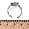 Spiral 304 Stainless Steel Cuff Ring Components STAS-P454-02C-P-3