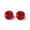 Opaque Solid Color Glass Beads X1-GLAA-N007-6x3mm-A08-2