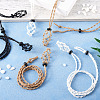 Fashewelry 9Pcs 9 Style Adjustable Braided Waxed Polyester Cord Macrame Pouch Necklace Making NJEW-FW0001-04-14