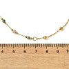 Natural & Synthetic Mixed Gemstone Faceted Round Beads Handmade Link Chain Necklaces with 316 Stainless Steel Chains NJEW-JN06059-5