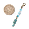 Ocean Theme Alloy Charm & Glass Beads Pendant Decorations HJEW-JM03158-04-3