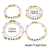 4Pcs Mother's Day Brass & Glass Round Beads Strertch Bracelets SK3516-5-1