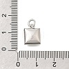 Brass Micro Pave Clear Cubic Zirconia and Glass Pendants KK-N289-04P-3