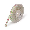 Floral Single-sided Printed Polyester Grosgrain Ribbons SRIB-A011-9mm-240875-1