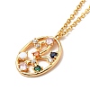 Colorful Cubic Zirconia Constellation Pendant Necklace LS-NJEW-H166-01L-2