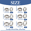12Pcs 6 Size 201 Stainless Steel Grooved Finger Ring Settings STAS-TA0002-15P-3