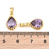 Brass Pave Cubic Zirconia Charms CU-CBA9AB3-01G-02-3