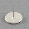 Brass Stud Earring Settings X-MAK-S005-12mm-EN002S-2