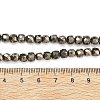Natural Gold Pyrite/Golden Pyrite Beads Strands G-G458-G01-5x5mm-5