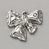 White Series Love Bow Alloy Acrylic Pendant PALLOY-WH0115-01P-10-1