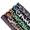 9 Colors Laser PU Leather Leopard Print Fabric DIY-BC0001-79-1