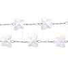 Glass Butterfly Beaded Chains CHS-N003-04-4