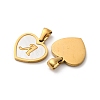 Natural Shell Heart with Initial Letter Pendants STAS-I353-03G-2