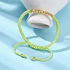 Polyester Cord Braided Bead Bracelets for Women BJEW-L698-01G-02-2