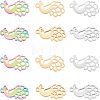 Unicraftale 24Pcs 3 Colors Ion Plating(IP) 201 Stainless Steel Pendants STAS-UN0030-06-1