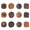 12Pcs 12 Styles Opaque Resin Pendants RESI-CJZ0001-09-1