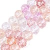 Transparent Crackle Glass Beads Strands GLAA-Q115-03A-1