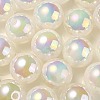 UV Plating Rainbow Iridescent Acrylic Beads PACR-E001-03J-1