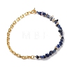 Natural Sodalite Chip Beads Jewelry Set SJEW-JS01223-04-5