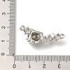 Brass Pave Clear Cubic Zirconia Connector Charms KK-K388-69P-3