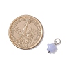 10Pcs 5 Styles Natural White Jade & Rose Quartz & Lepidolite & Green Aventurine & Synthetic Blue Lace Agate Star Charms PALLOY-JF04533-3