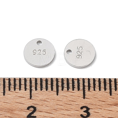 Rhodium Plated 925 Sterling Silver Charms STER-C003-17P-1